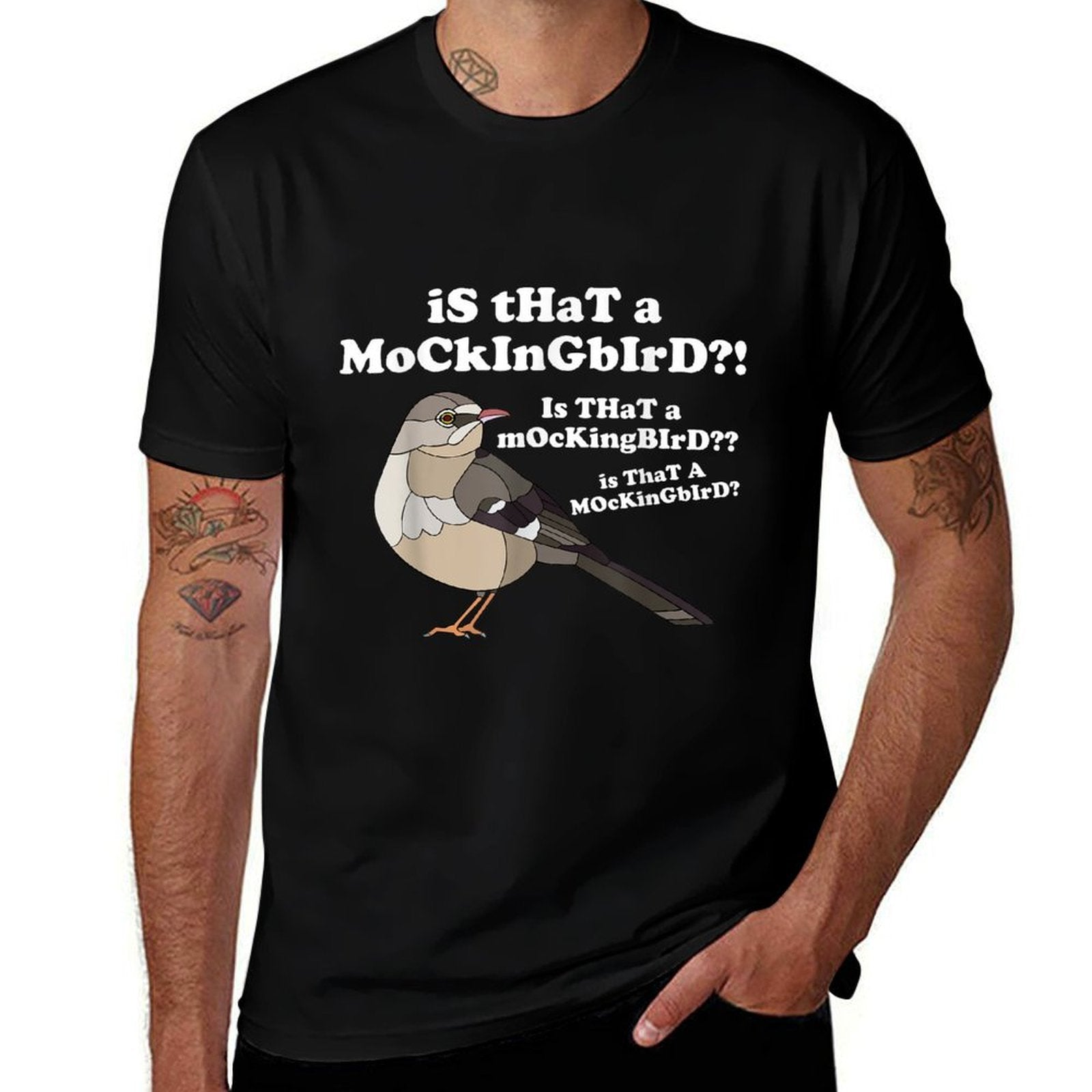 Is That A Mockingbird Funny Mockingbird Meme  Slim-fit Cut T-Shirt