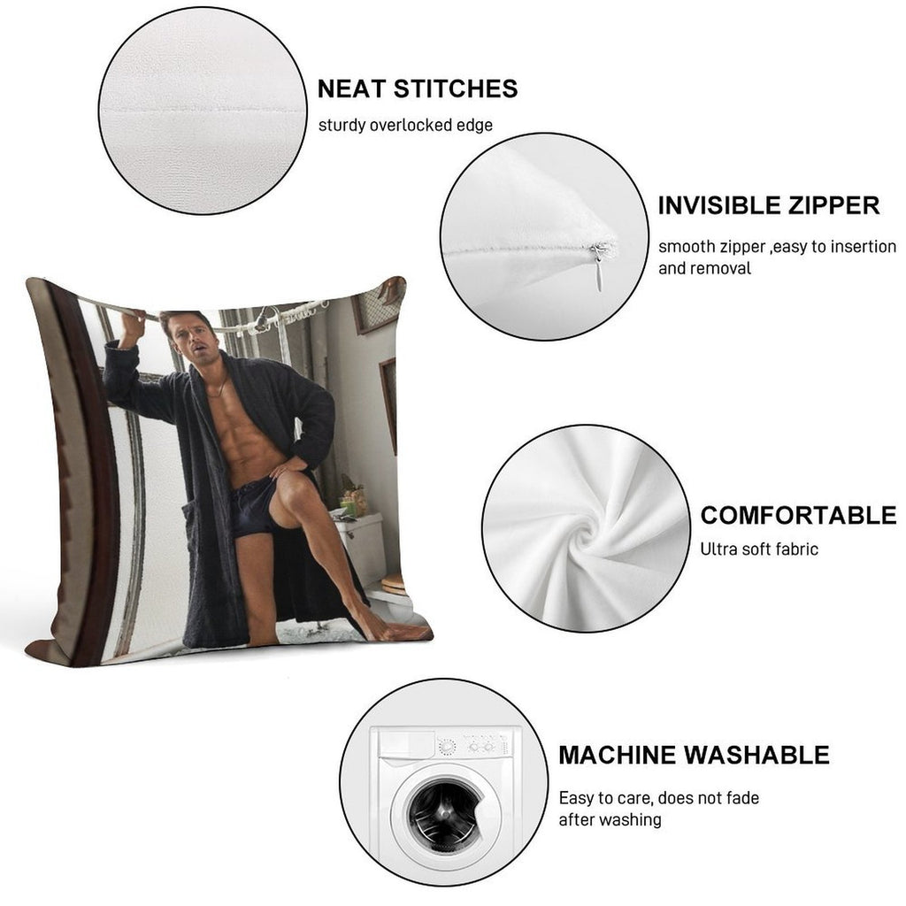 Sebastian Stan Soft Bedroom Essential Throw Pillow