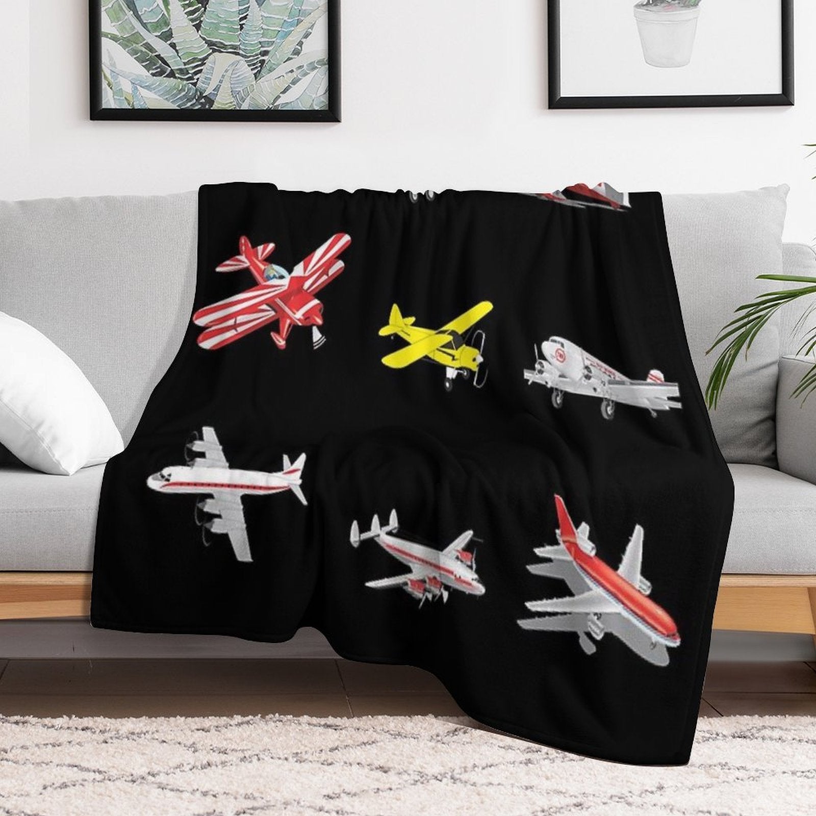Airplanes Comfort Throw Blanket