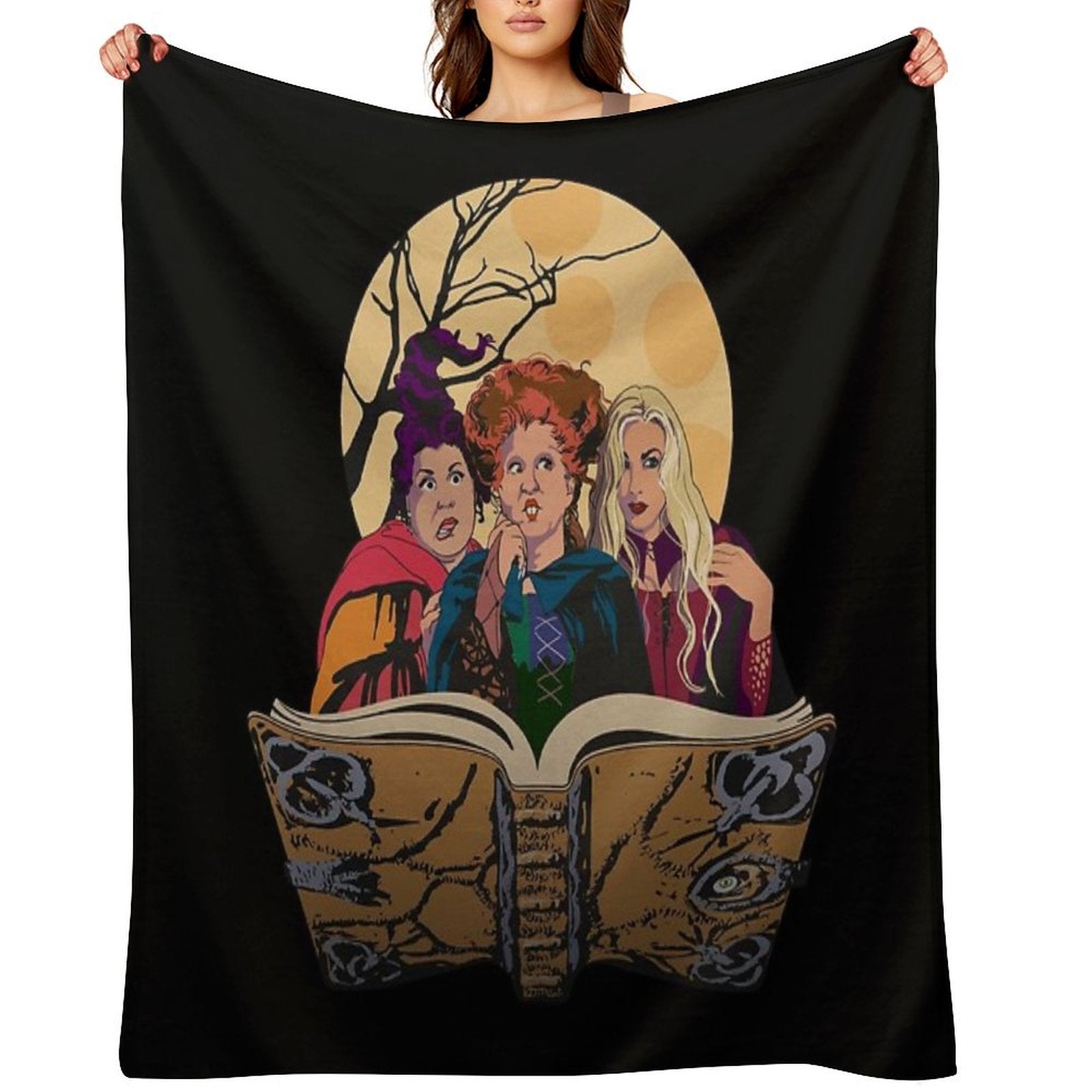 Hocus Pocus Sanderson Sisters Premium Throw Blanket