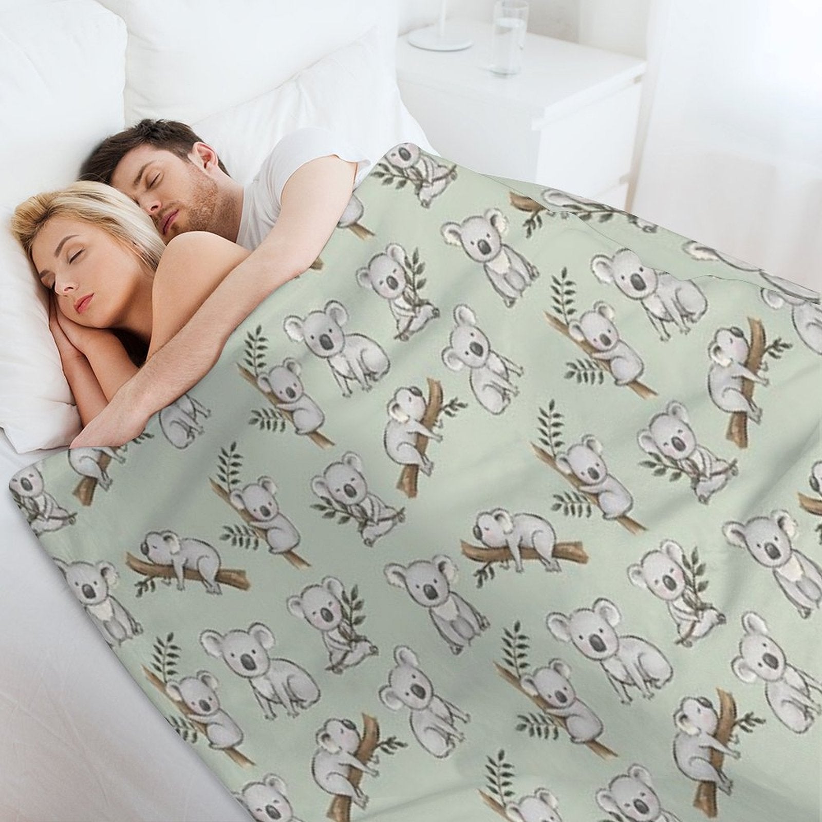 Aussie Animals Cute Koalas Set Shrink-resistant Throw Blanket