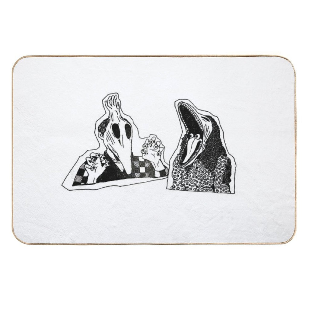 Adam & Barbara Monster Couple Beetle Juice Inspired Halloween 80's Goth Cult Film  Toxin-Free Bath Mat