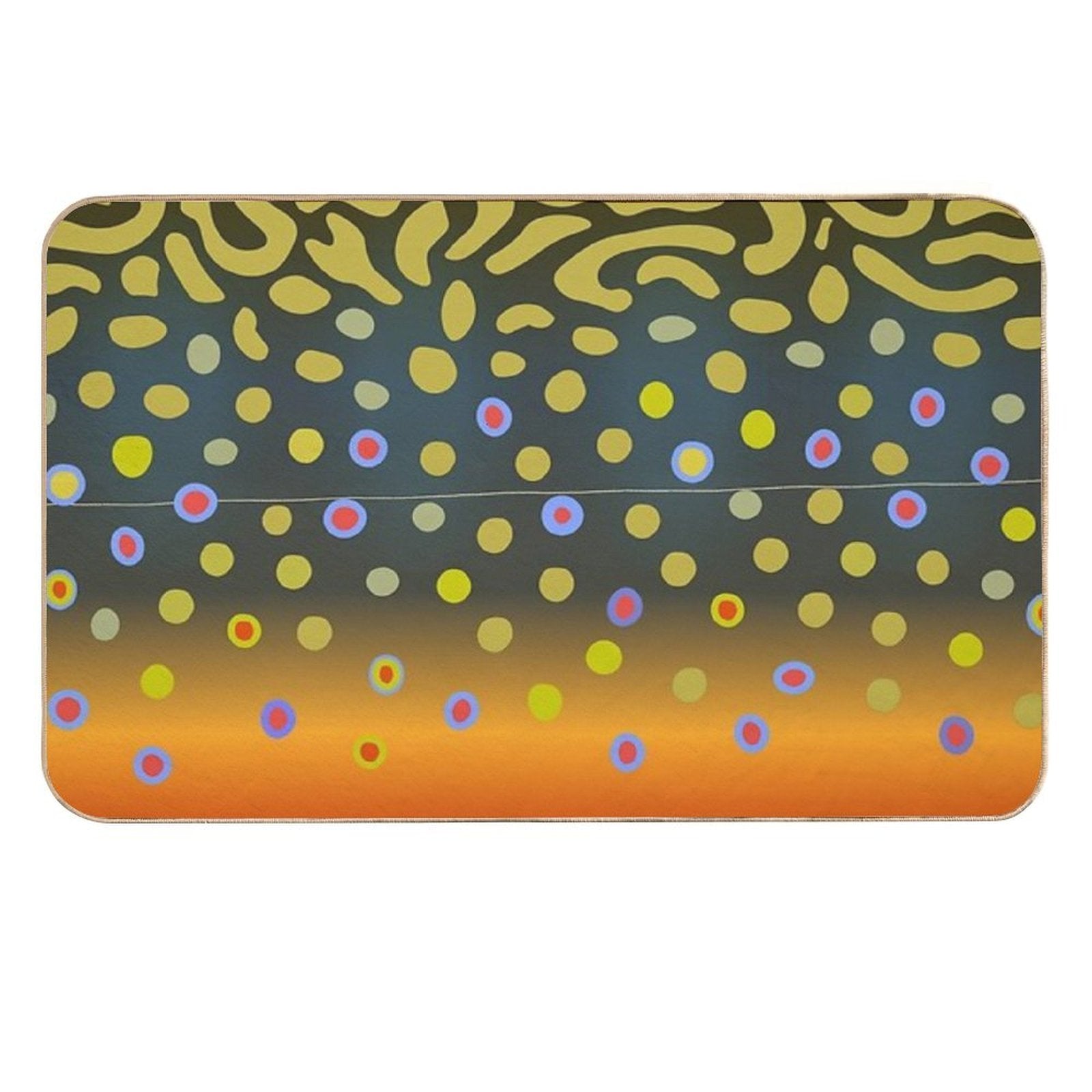 Brook Trout Skin  Anti-Trip Bath Mat