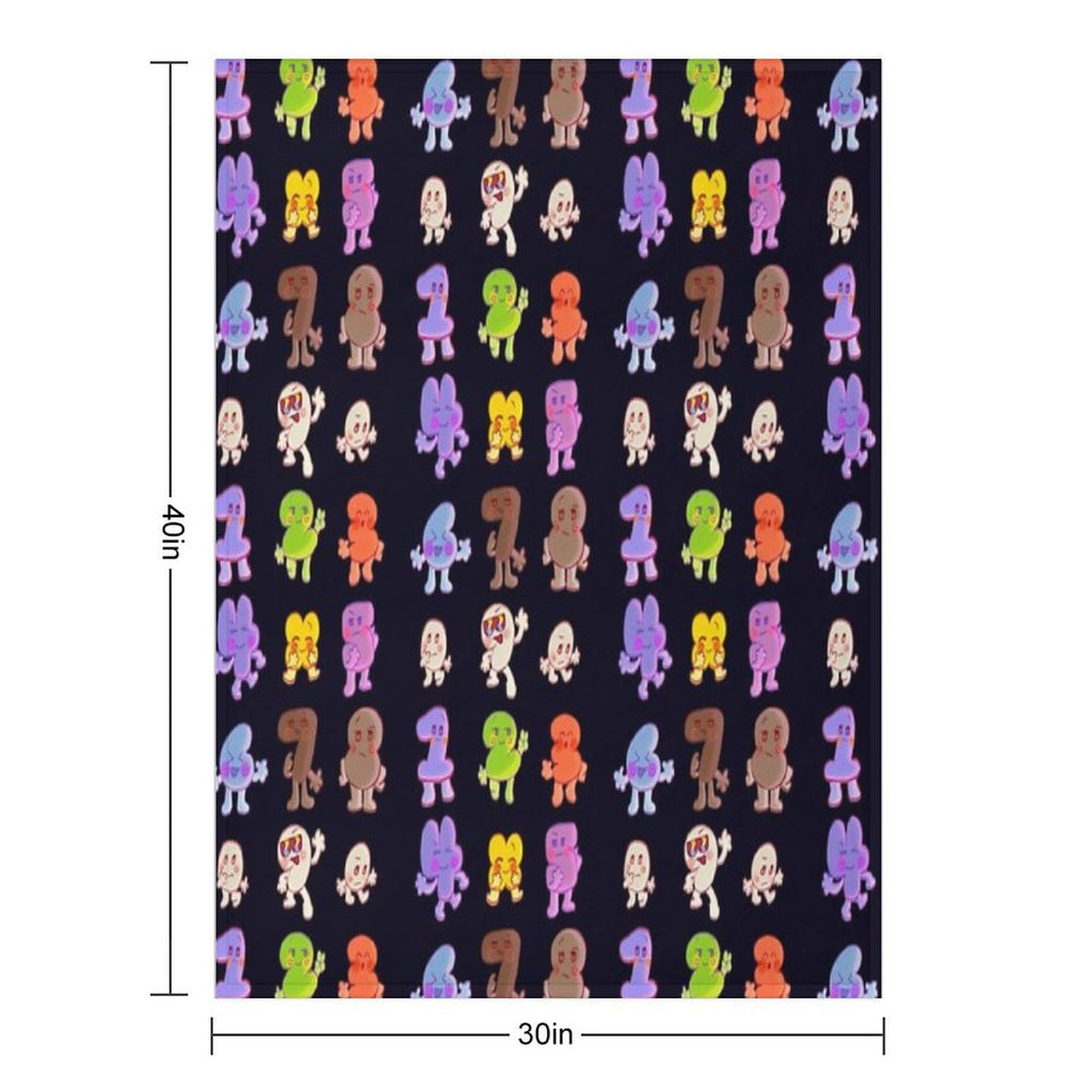 BFB All Numbers Algebraliens Pack Versatility Throw Blanket