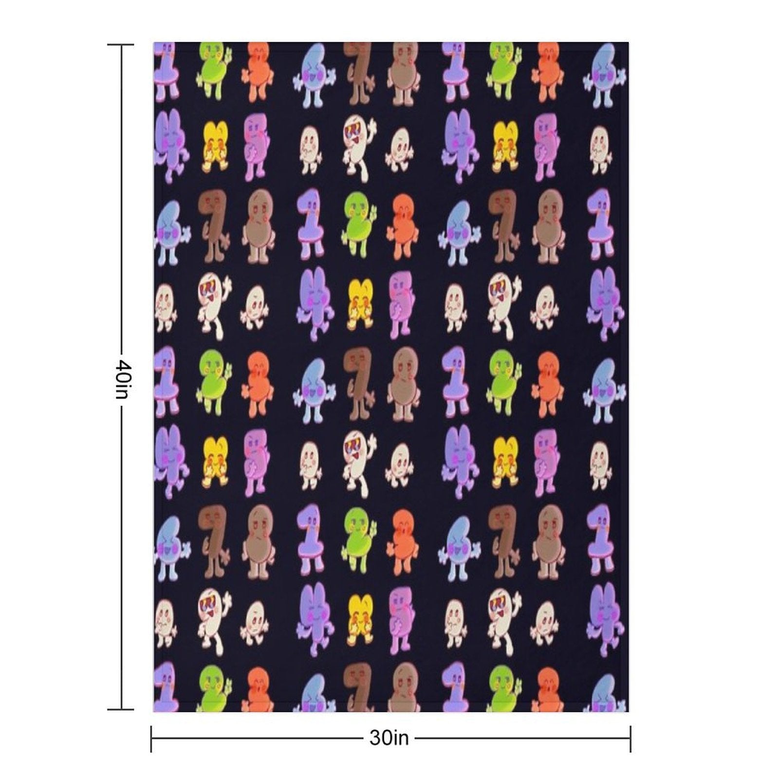 BFB All Numbers Algebraliens Pack Versatility Throw Blanket