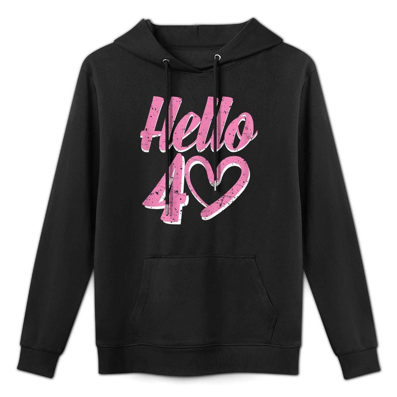 40th Birthday For Women Cute Hello 40 Forty Years Old Colorfast Hoodie