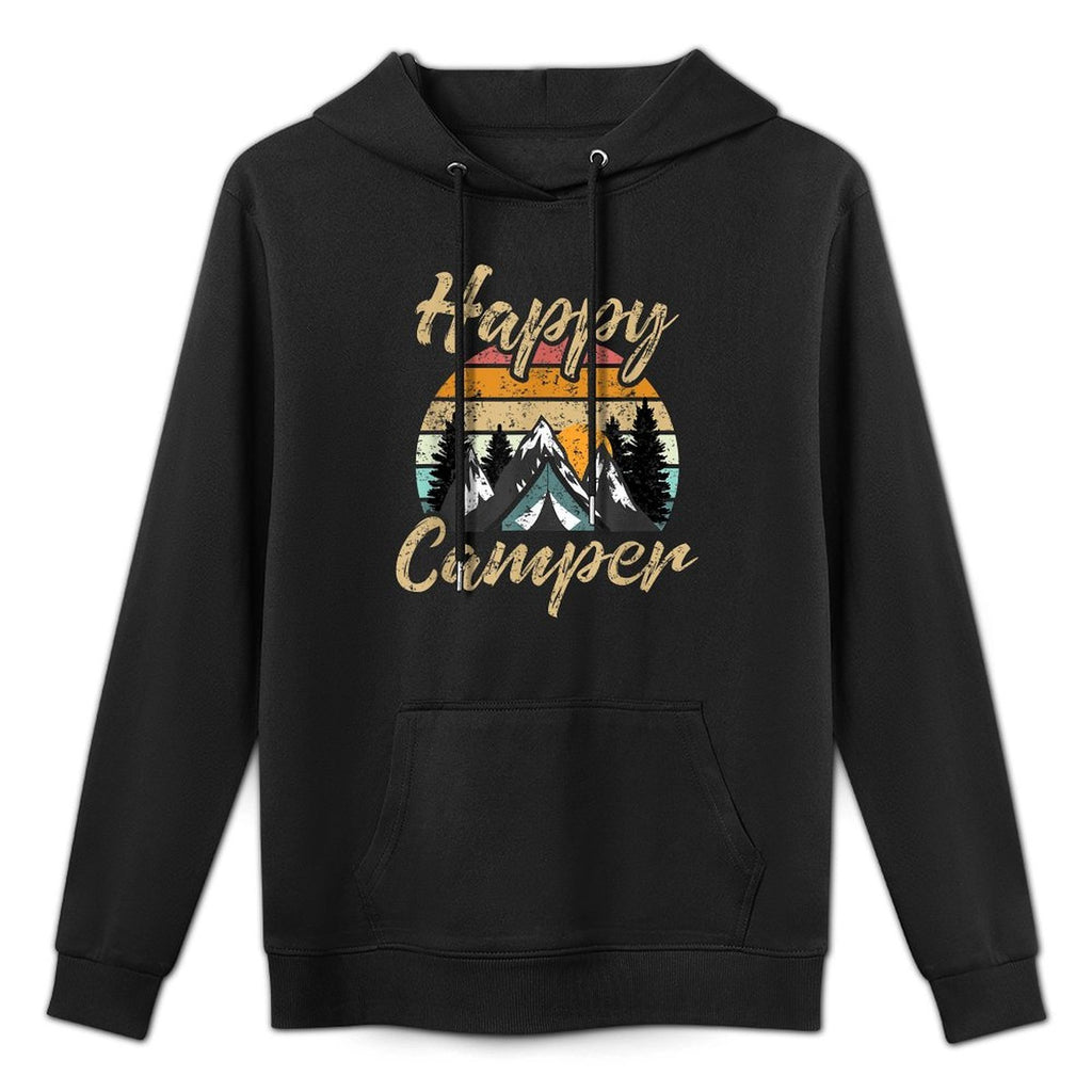 Funny Camping Hiking Lover Present Happy Camper Gift Versatile Streetwear Hoodie