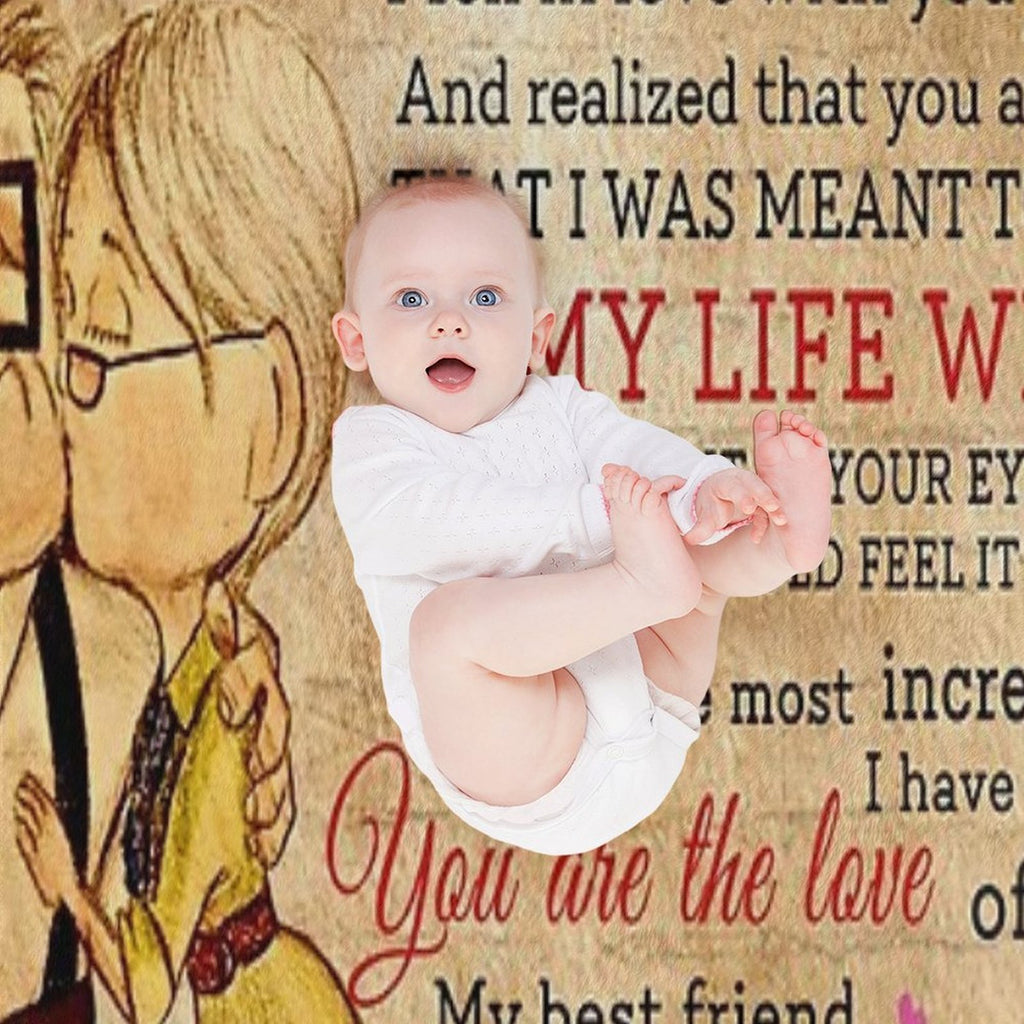 Carl And Ellie To My Wife I Love You Always With My Whole Heart, Valentines Gift For Wife Premium Throw Blanket