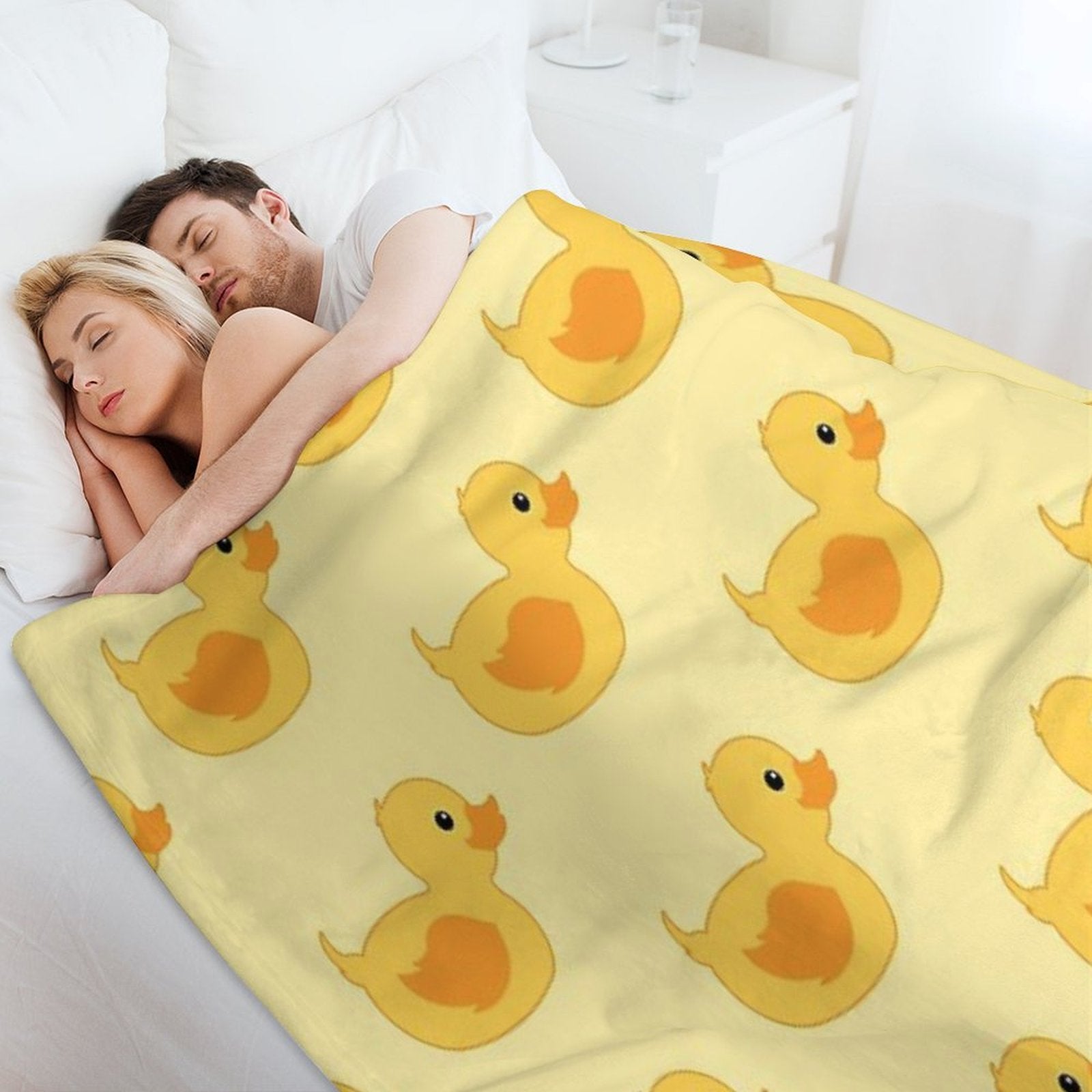 Rubber Duck Wrinkle-free Throw Blanket