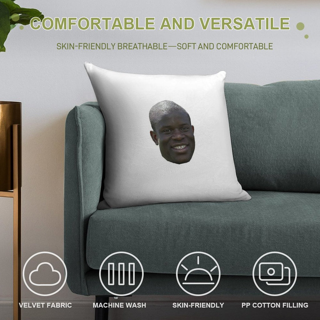 N'golo Kante Head Soft Bedroom Essential Throw Pillow