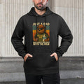 Just A Dad Who Always Came Back With The Milk, Father's Day Cotton-Polyester Blend Hoodie