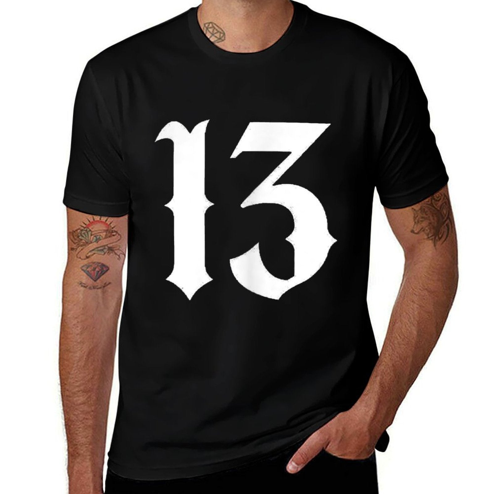 13, Lucky Number 13, 13 Mobile Phone Case, Number 13  High-quality Stitching T-Shirt