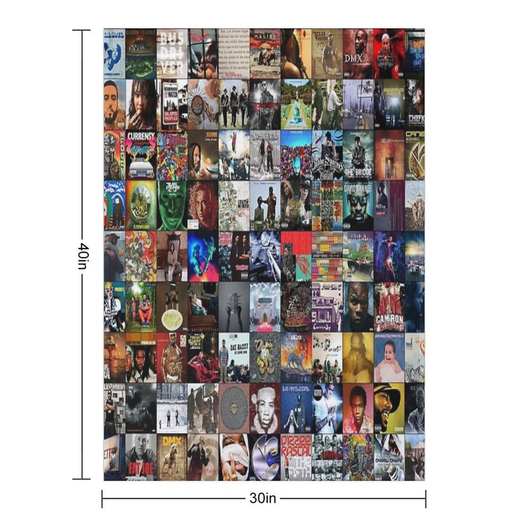 Rap Music Albums Multi-functional Throw Blanket