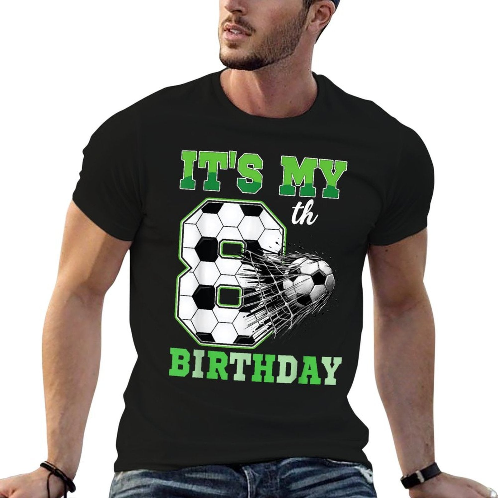 Birthday Boys 8 Soccer Its My 8th Birthday Boys Soccer  Wrinkle-resistant T-Shirt