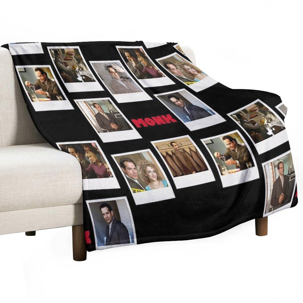 Adrian Monk Fan Collage Inspired by A Brilliant Detective Multi-functional Throw Blanket