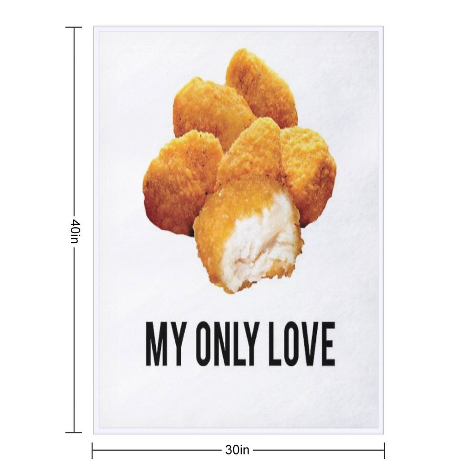 Chicken Nuggets  My Only Love Plush Throw Blanket