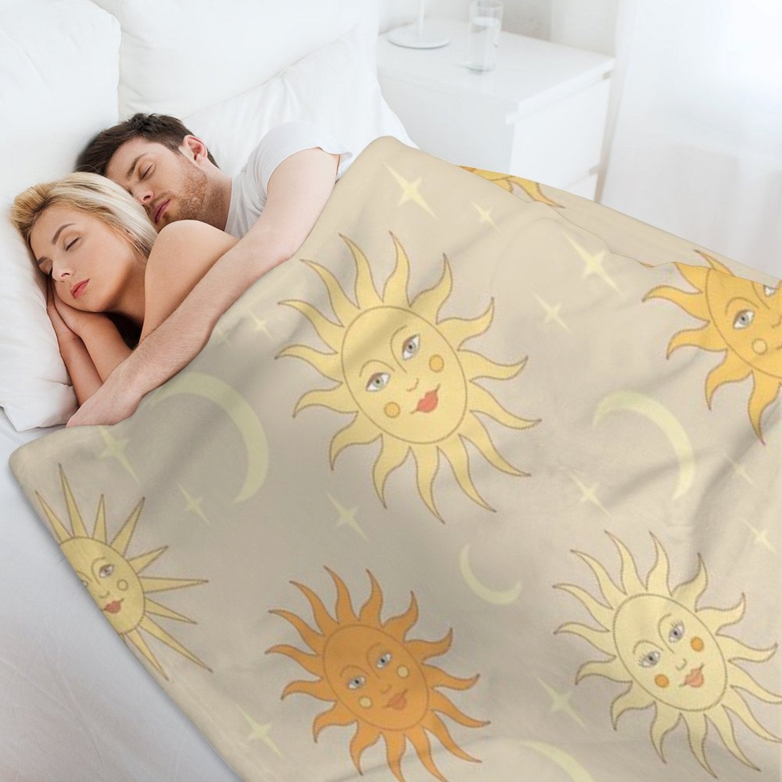 Boho Sun Pattern Durable Throw Blanket