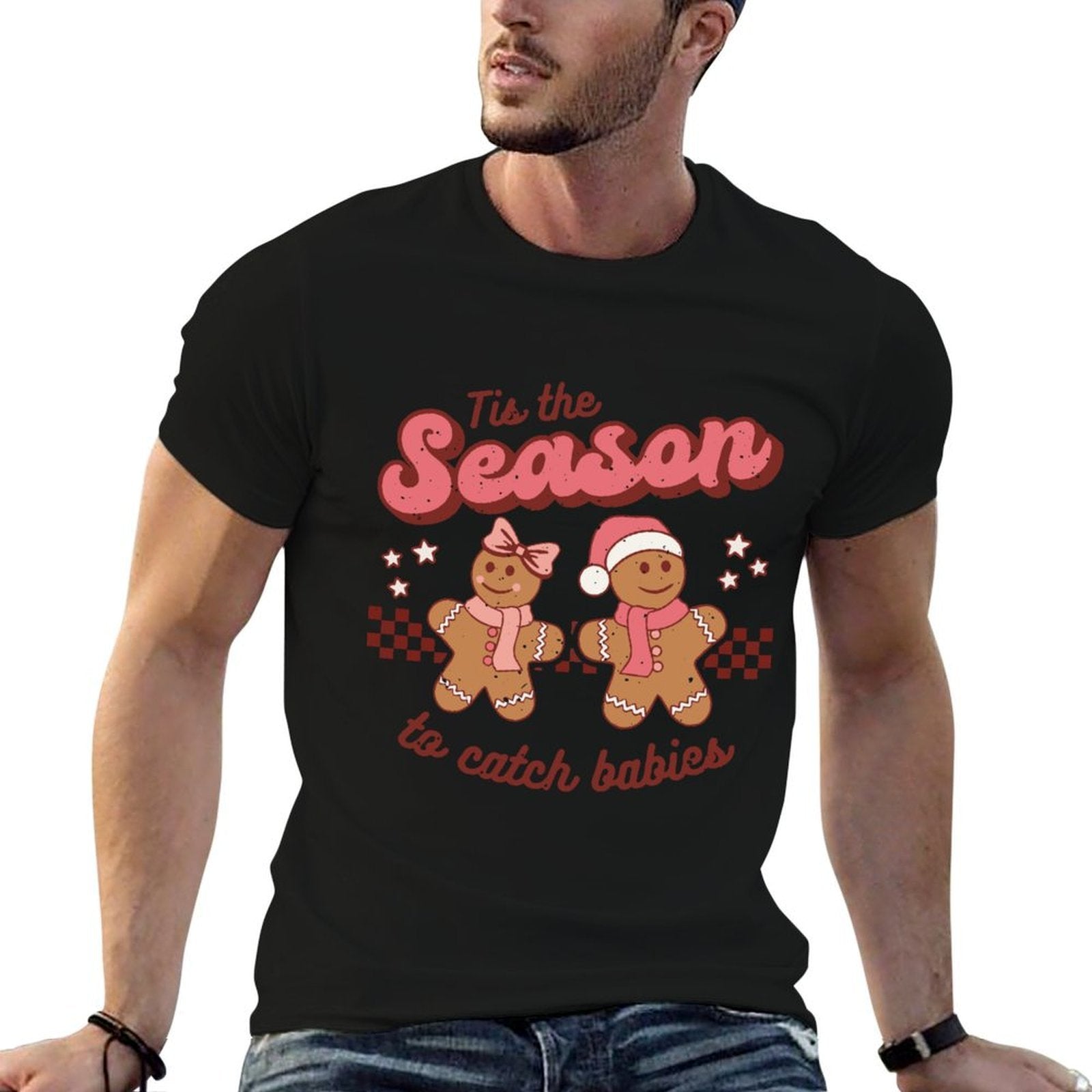 Christmas Labor And Delivery Postpartum Nurse Retro Midwife Sweatshirt  Vintage-inspired T-Shirt