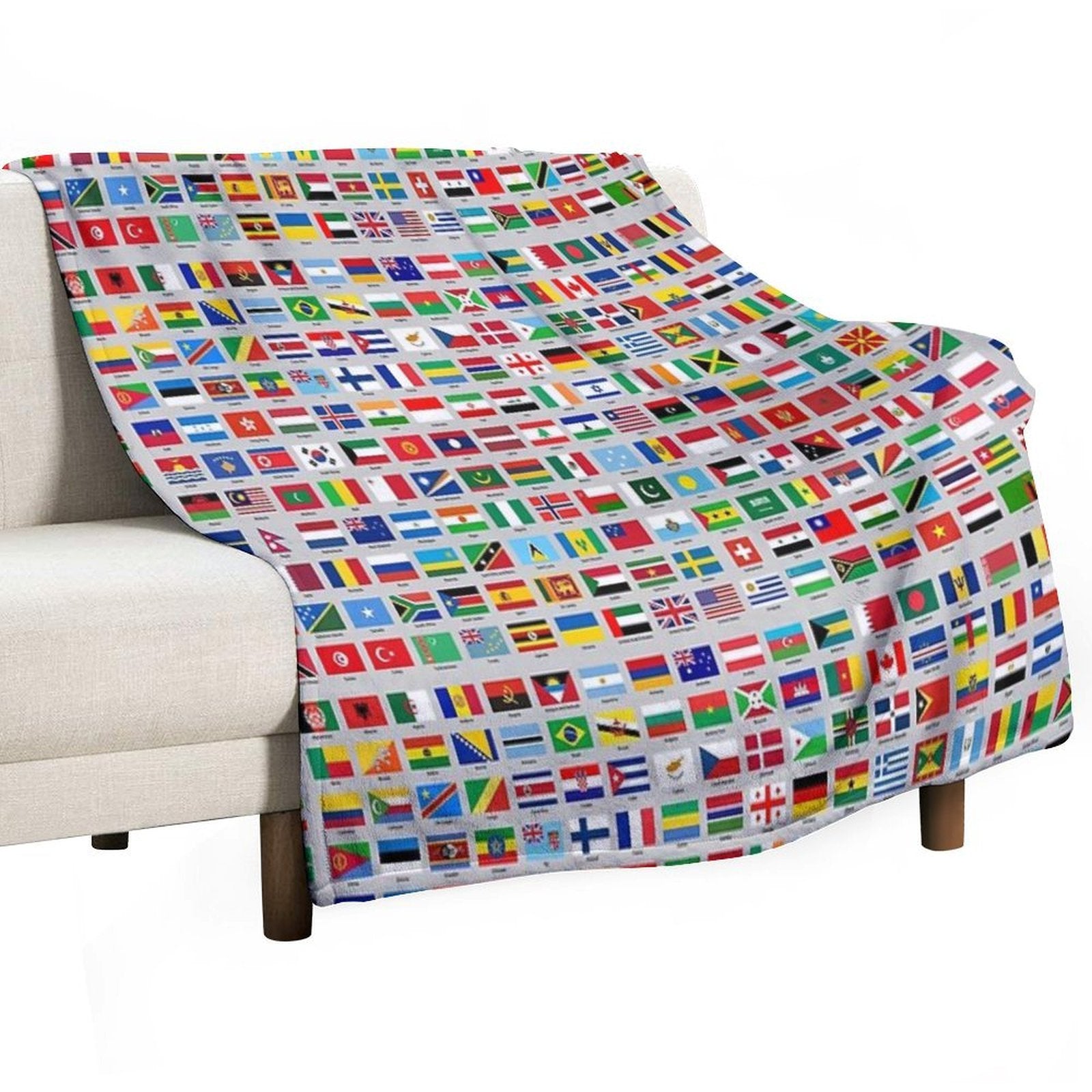All of The Current World Flags Every Nation Velvety-soft Throw Blanket