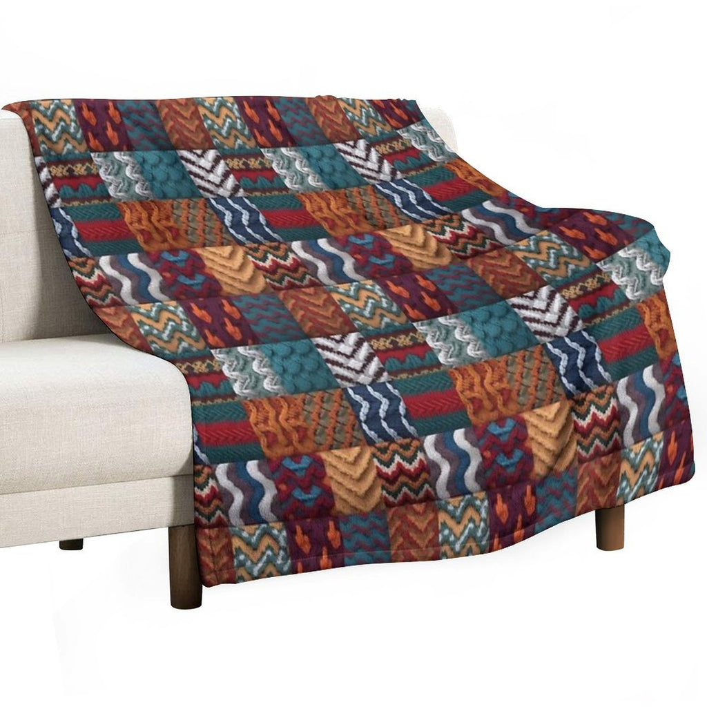 Cosiness Knitted And Crocheted Wrinkle-free Throw Blanket
