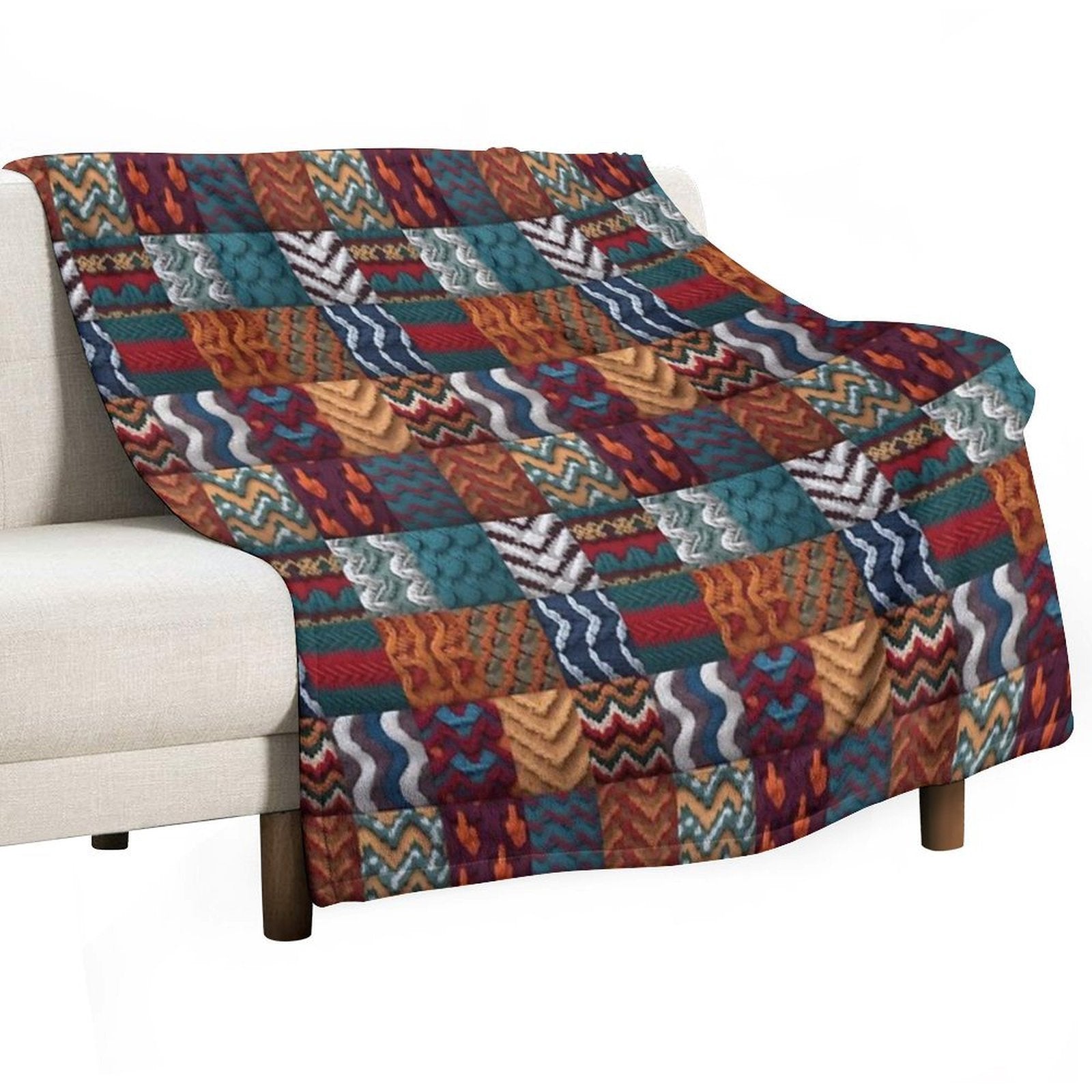 Cosiness Knitted And Crocheted Wrinkle-free Throw Blanket