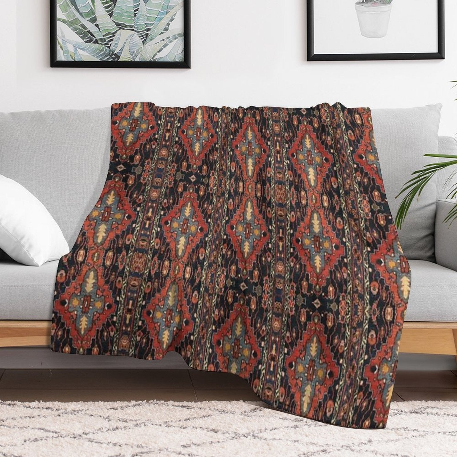 Twin Diamonds Machine-washable Throw Blanket