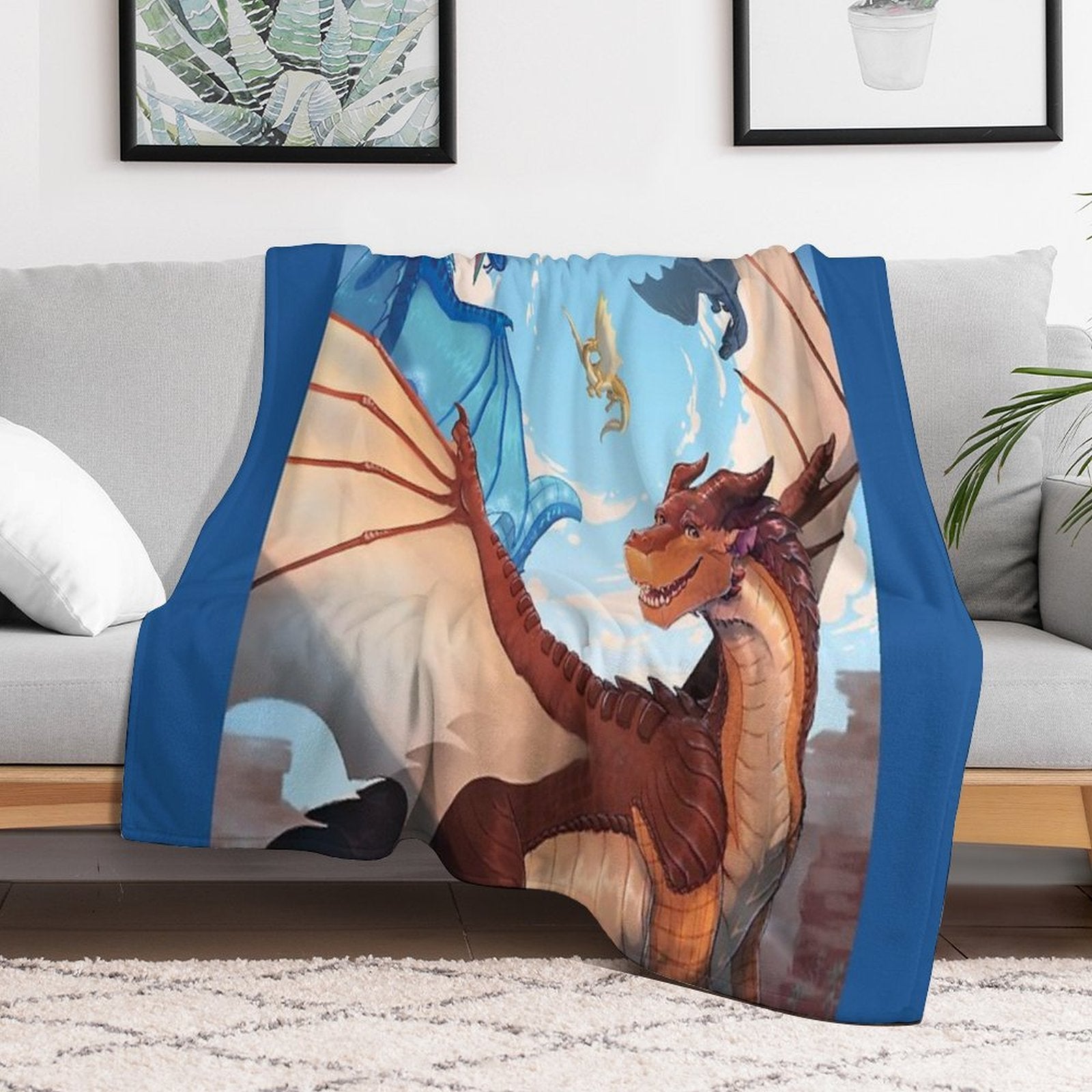 Wings of Fire - Clay And The Dragonets of Destiny Shrink-resistant Throw Blanket