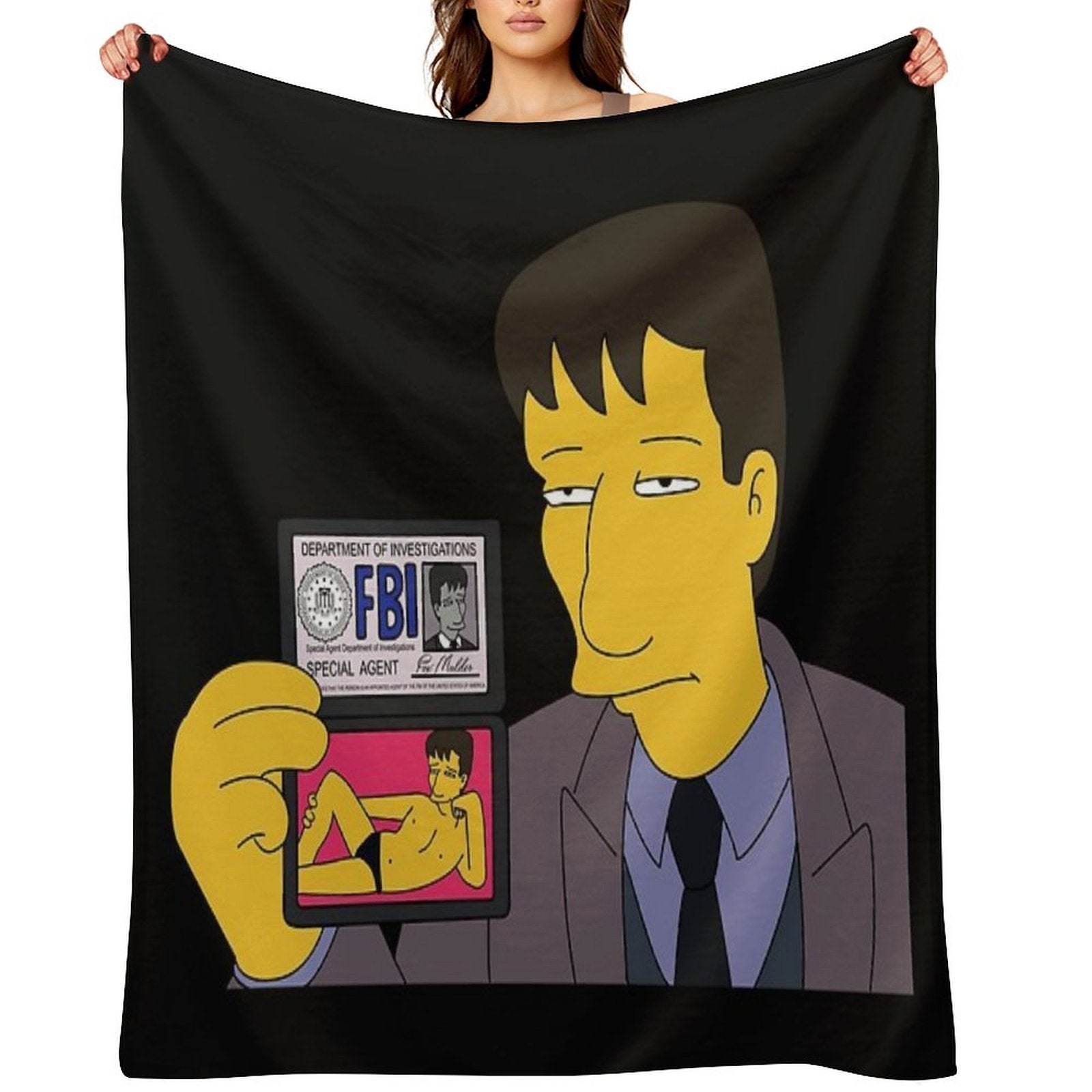 Agent Mulder FBI Eco-conscious Throw Blanket