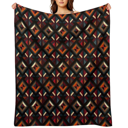 Modern Design Inspired by Polygons And Pentagrams Anti-pilling Throw Blanket