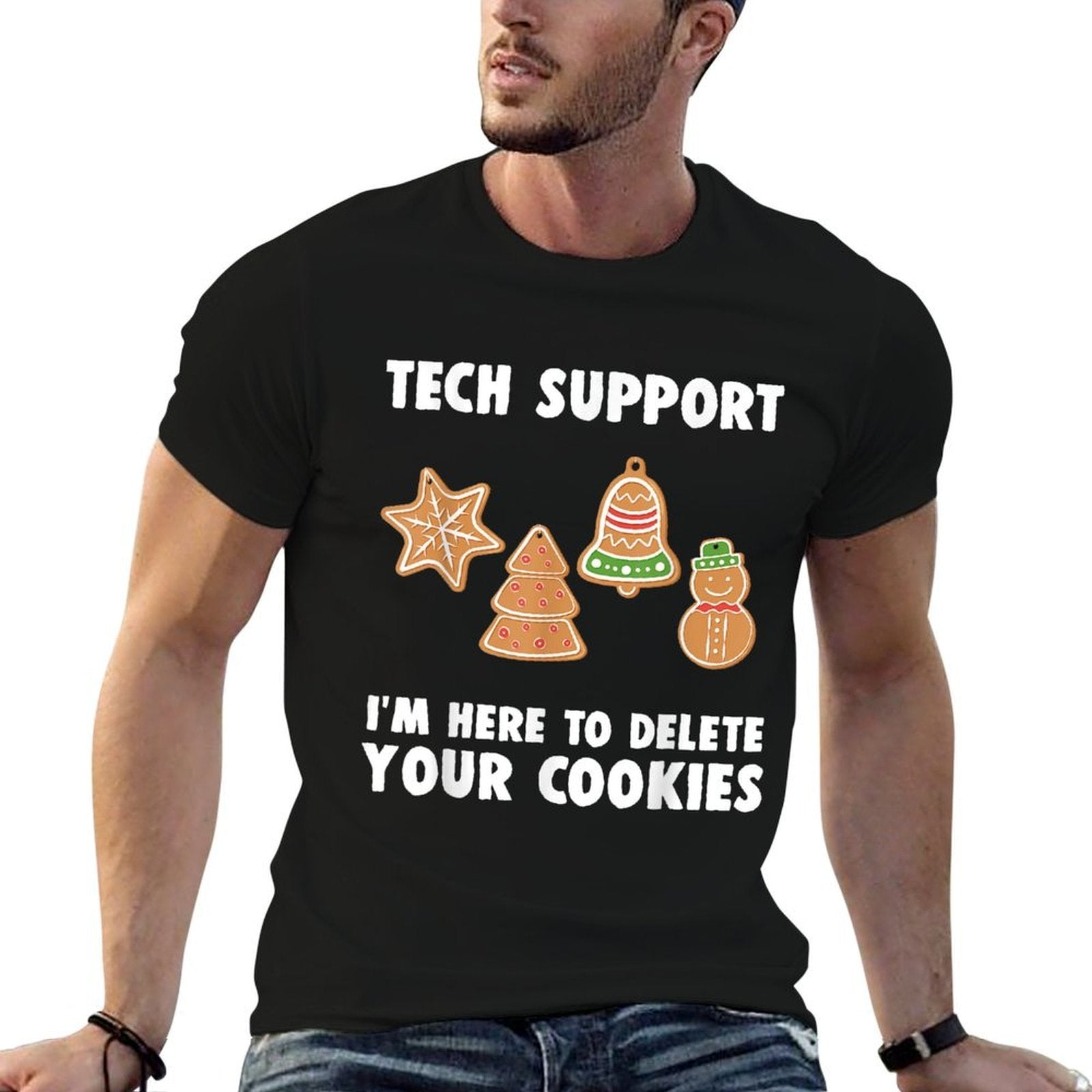 Funny Christmas Tech Support Computer Programmer Gift  Relaxed-fit T-Shirt