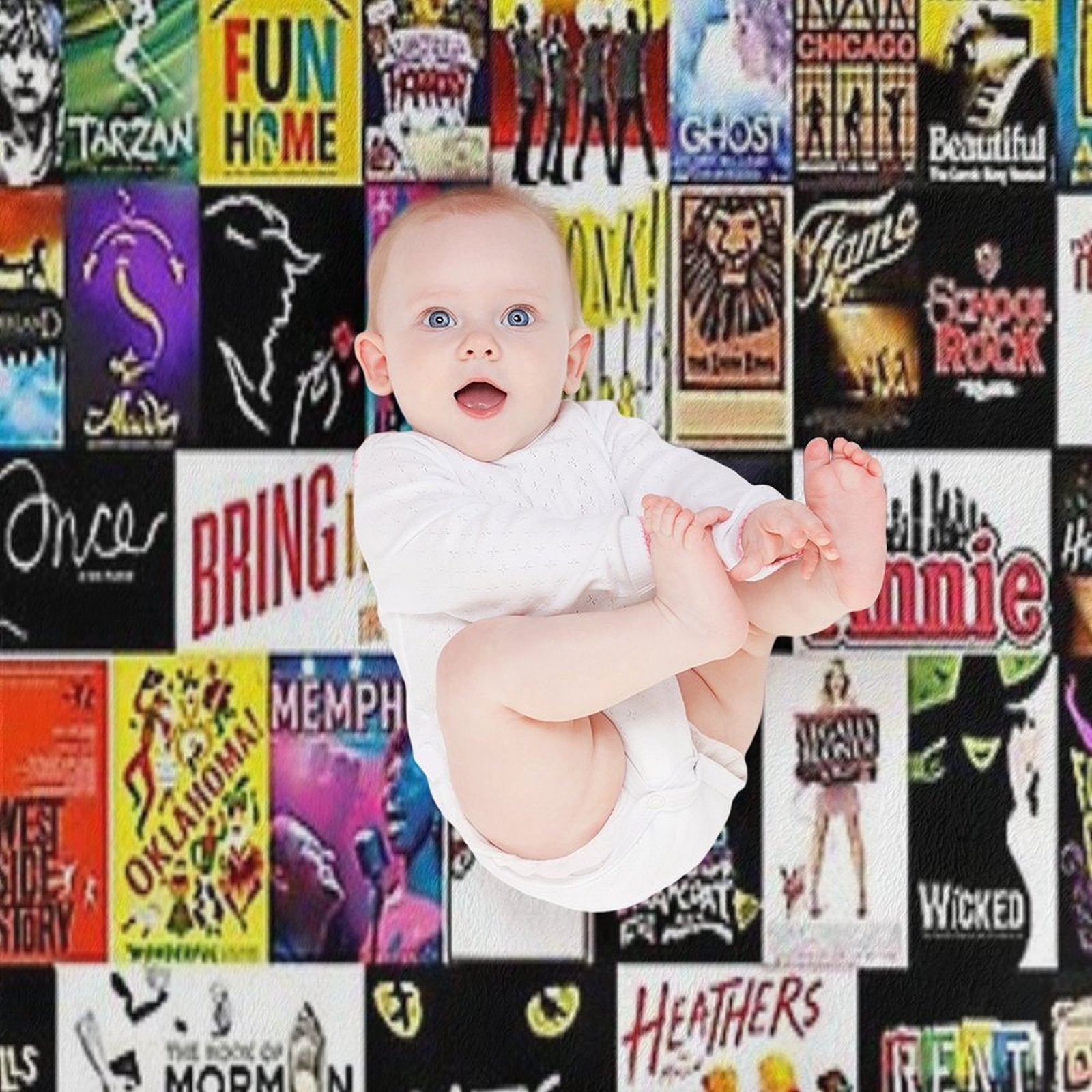 Musical Collage Shrink-resistant Throw Blanket