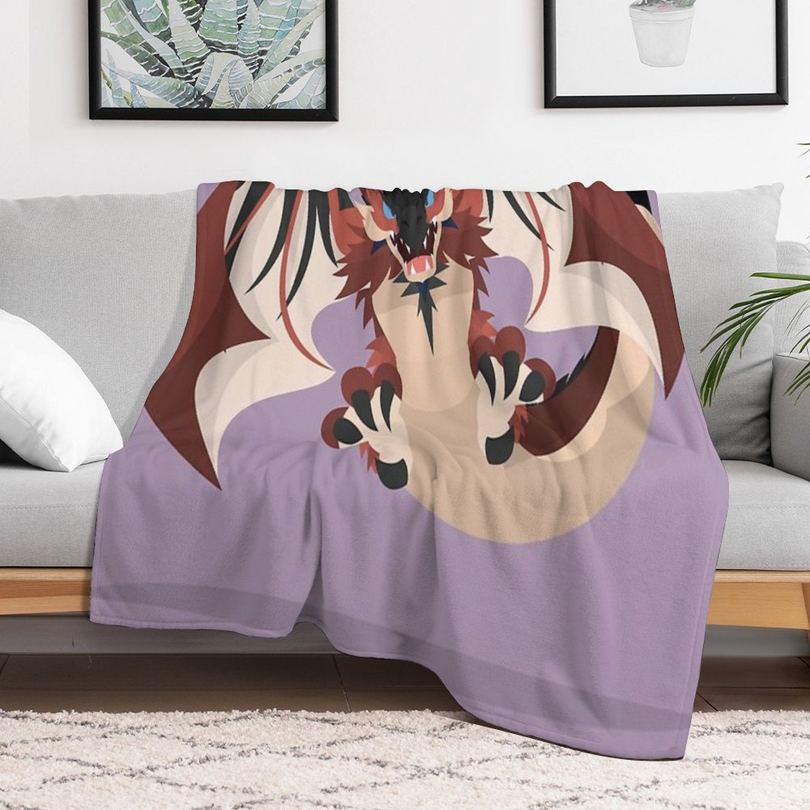 Monster Hunter  Rathalos Compact Throw Blanket