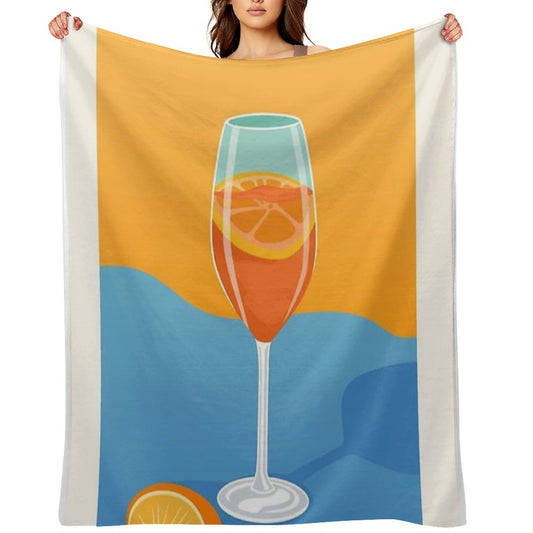 Aperol Spritz Premium Throw Blanket