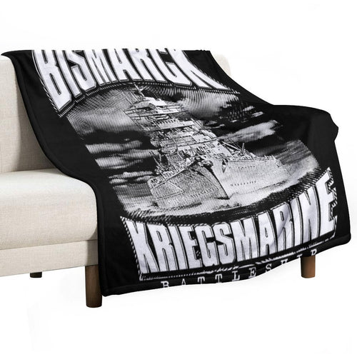 Battleship Bismarck Wrinkle-free Throw Blanket