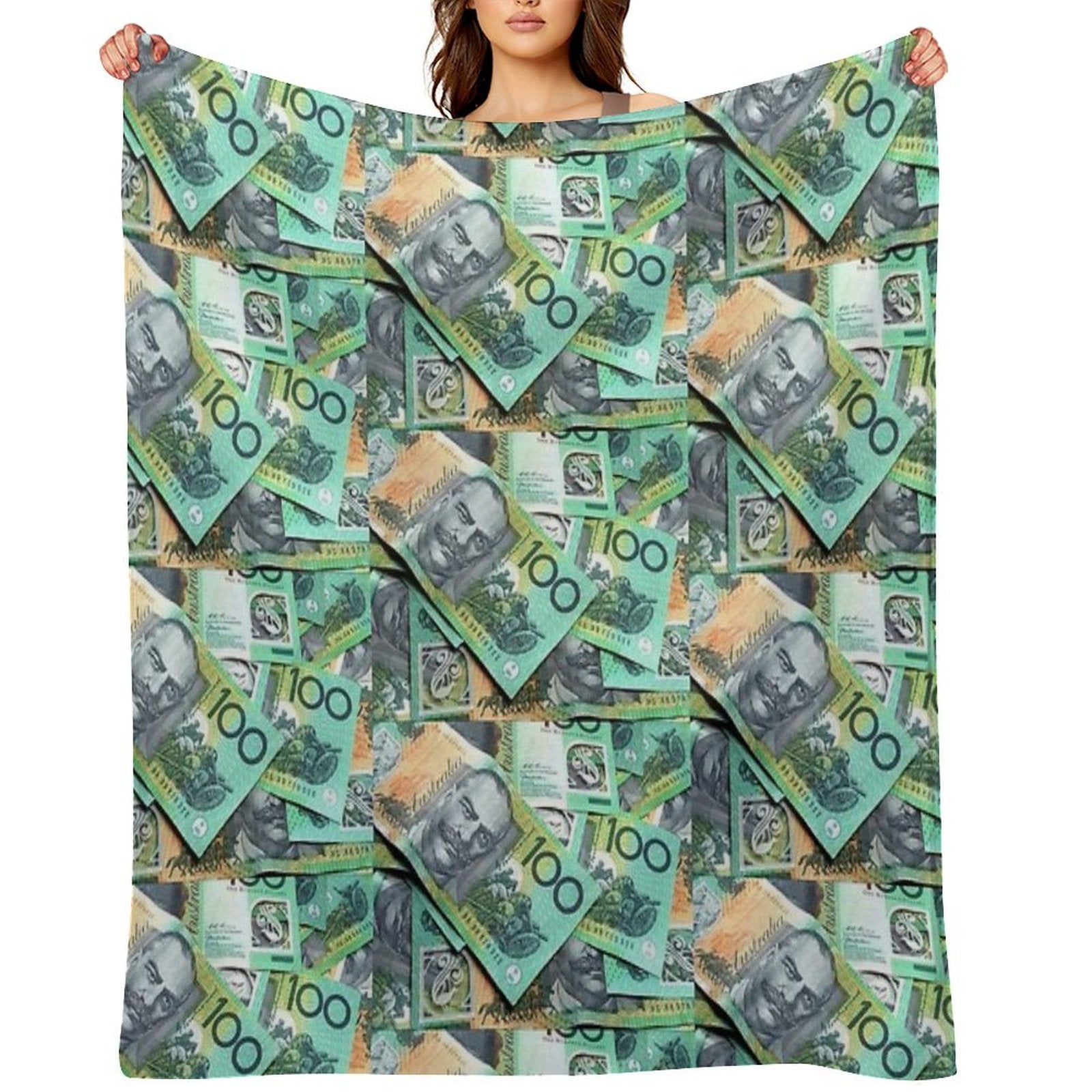 Australian $100 Notes Versatility Throw Blanket
