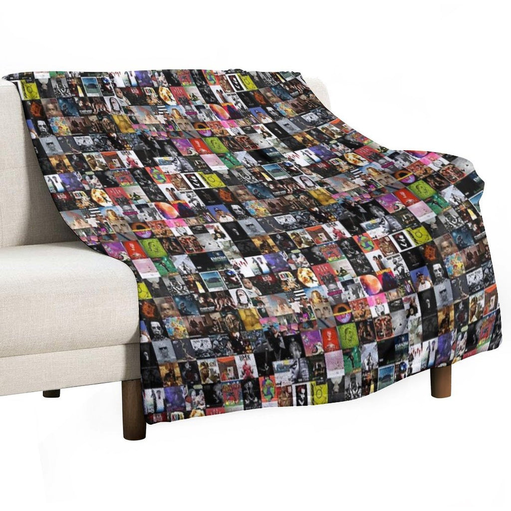Rap Albums Sustainable Throw Blanket