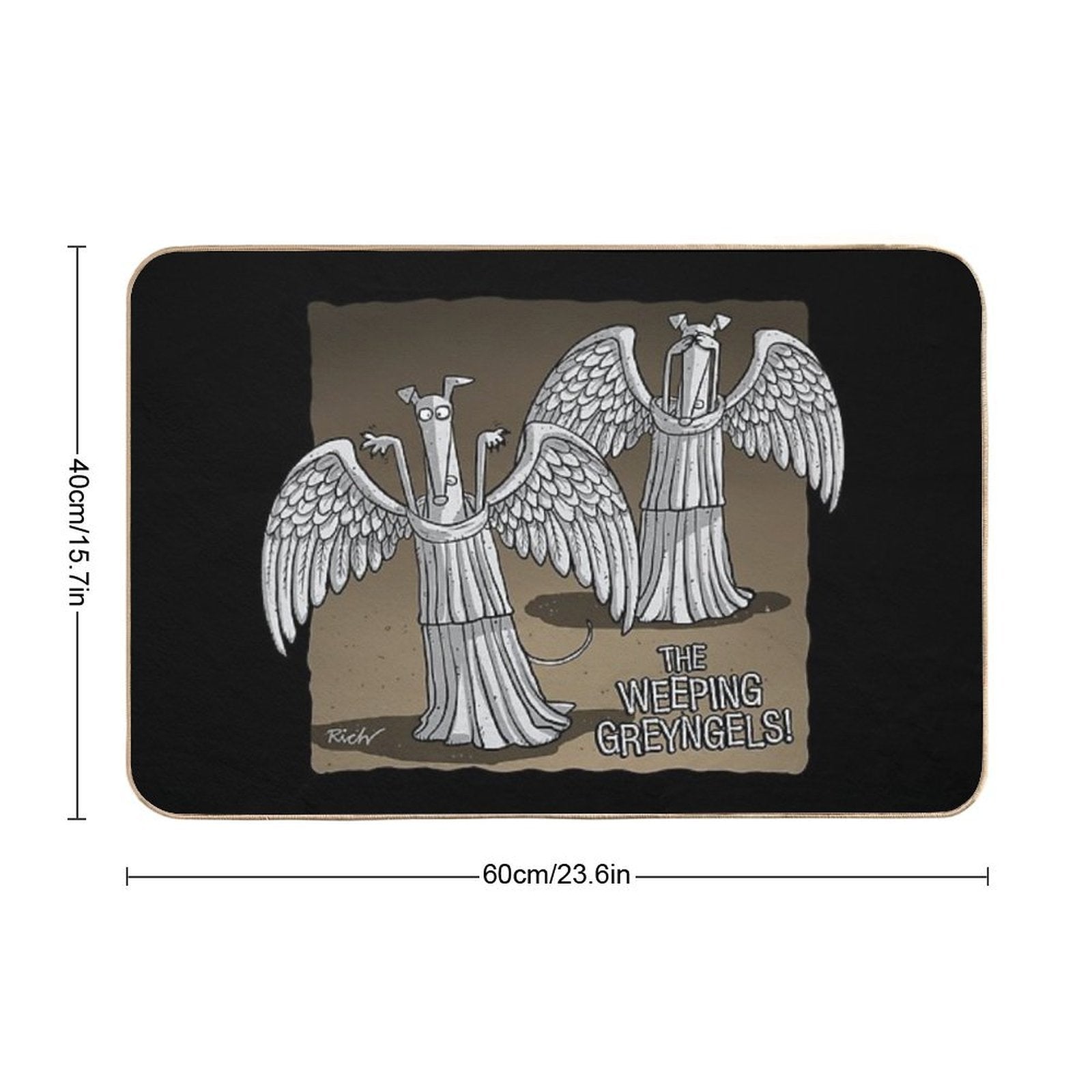 The Weeping Greyngels  Non-Slip Bath Mat