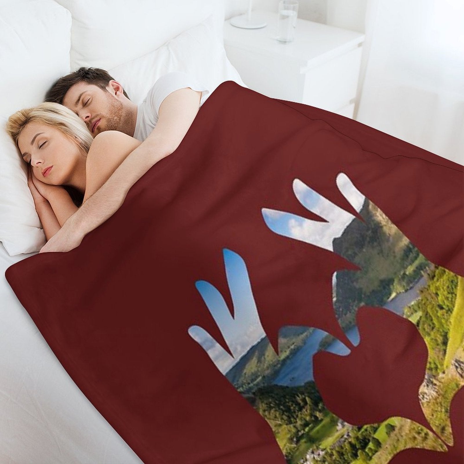 I Love The Lake District - Hands Heart - #41 Premium Throw Blanket