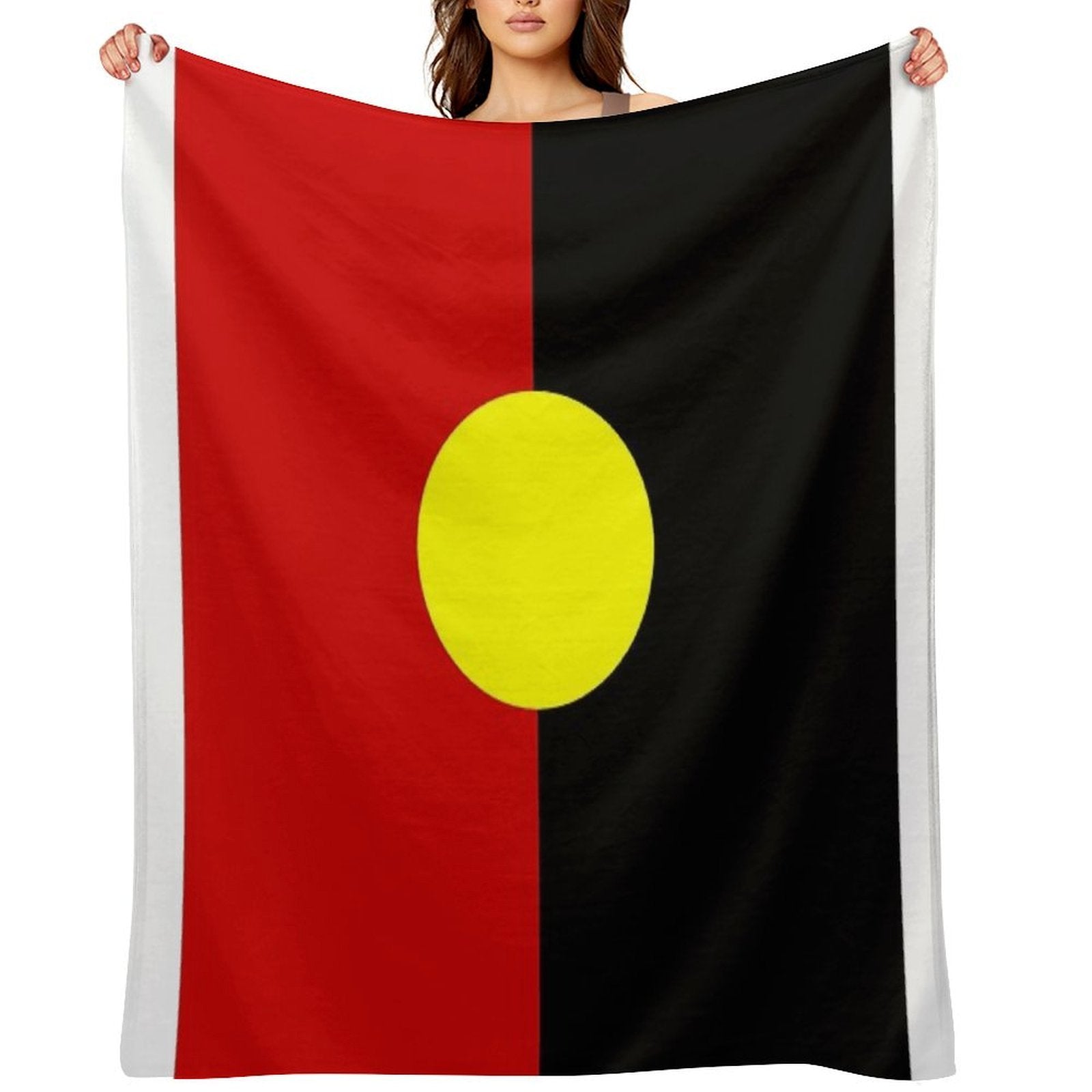 Australian Aboriginal Flag Durable Throw Blanket