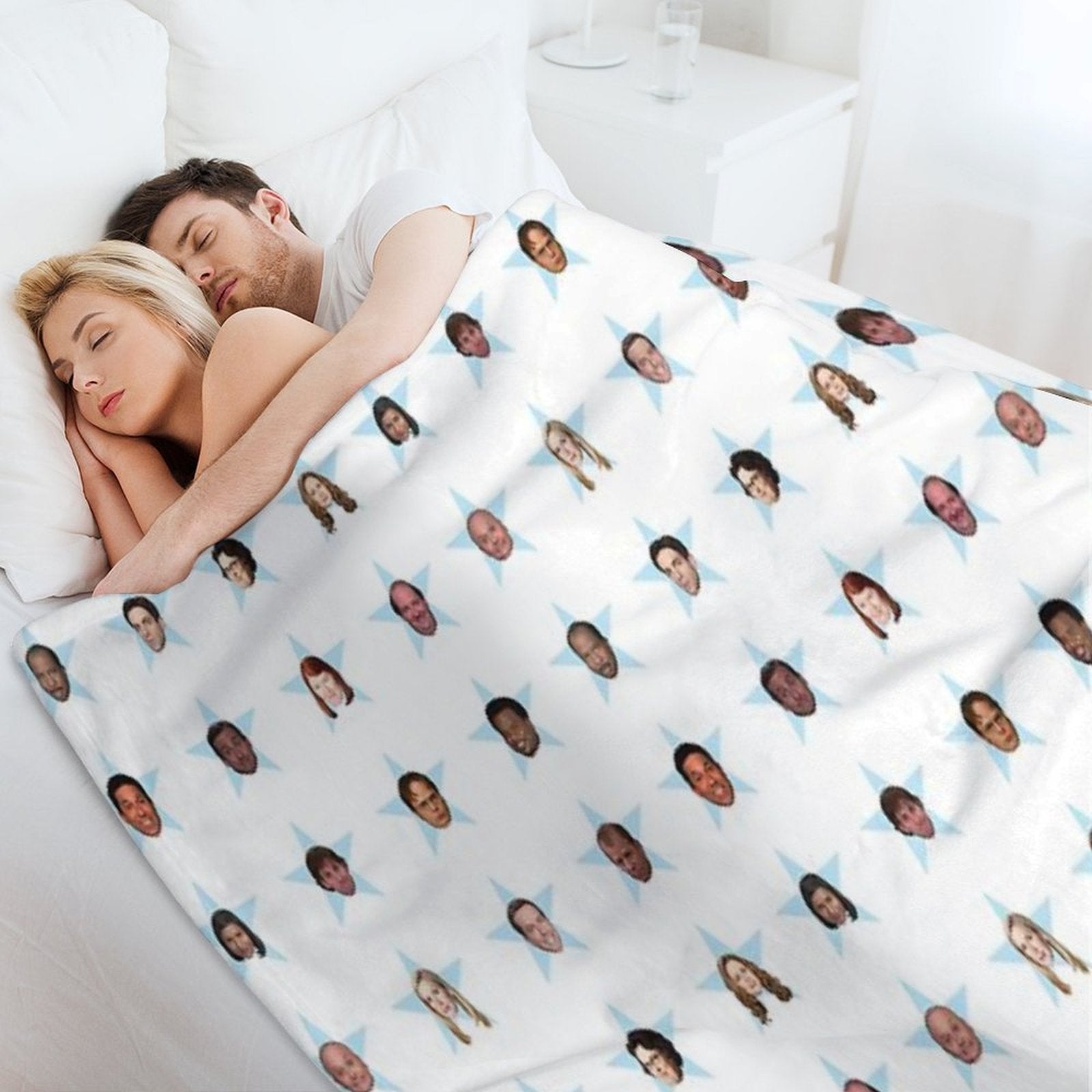 The Office Cast Star Stickers Travel-friendly Throw Blanket