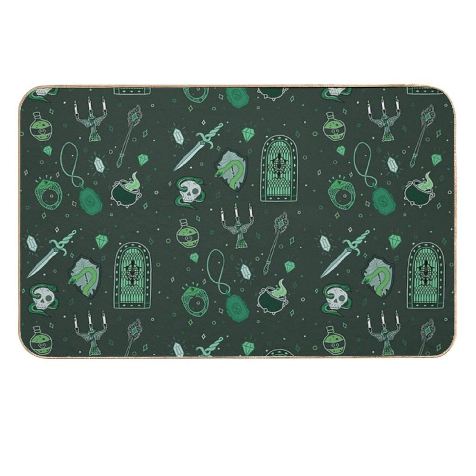 Snake Serpent Emblem Ambitious Cunning T-Shirt Sticker Phone Case House Green  Absorbent Bath Mat