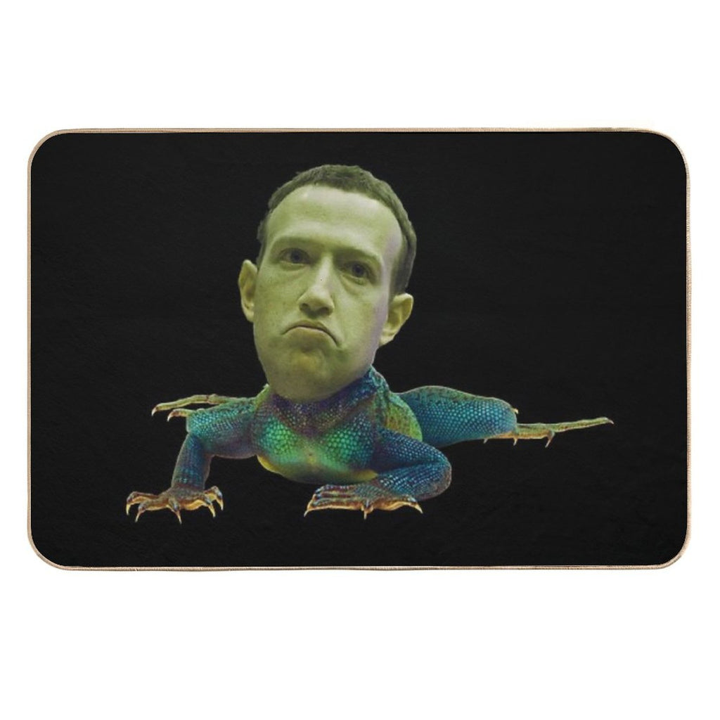 Mark Zuckerberg Is A Lizard  Stain-Proof Bath Mat