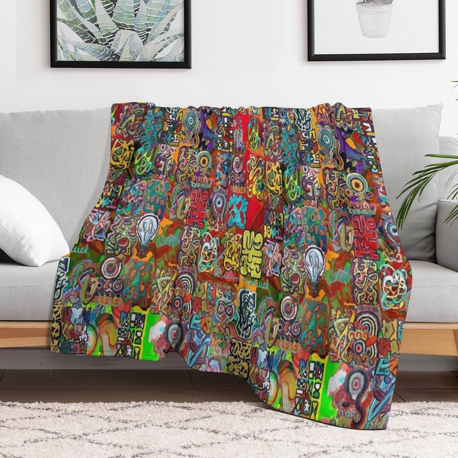 Graffiti 21 Tapiz 11 Wrinkle-free Throw Blanket
