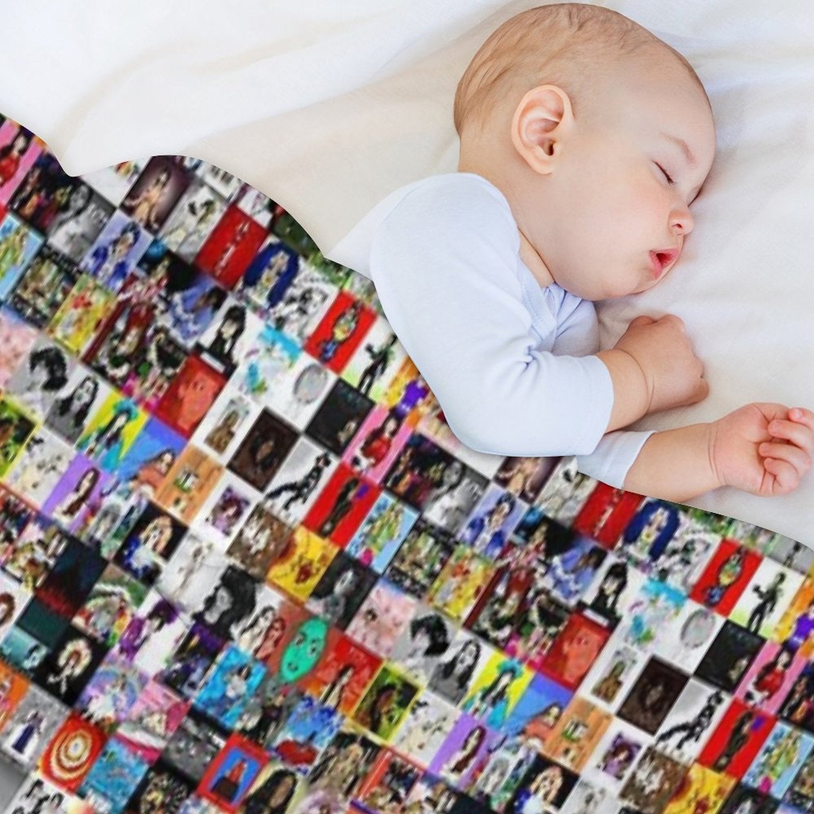 Album Collage 3 Plush Throw Blanket