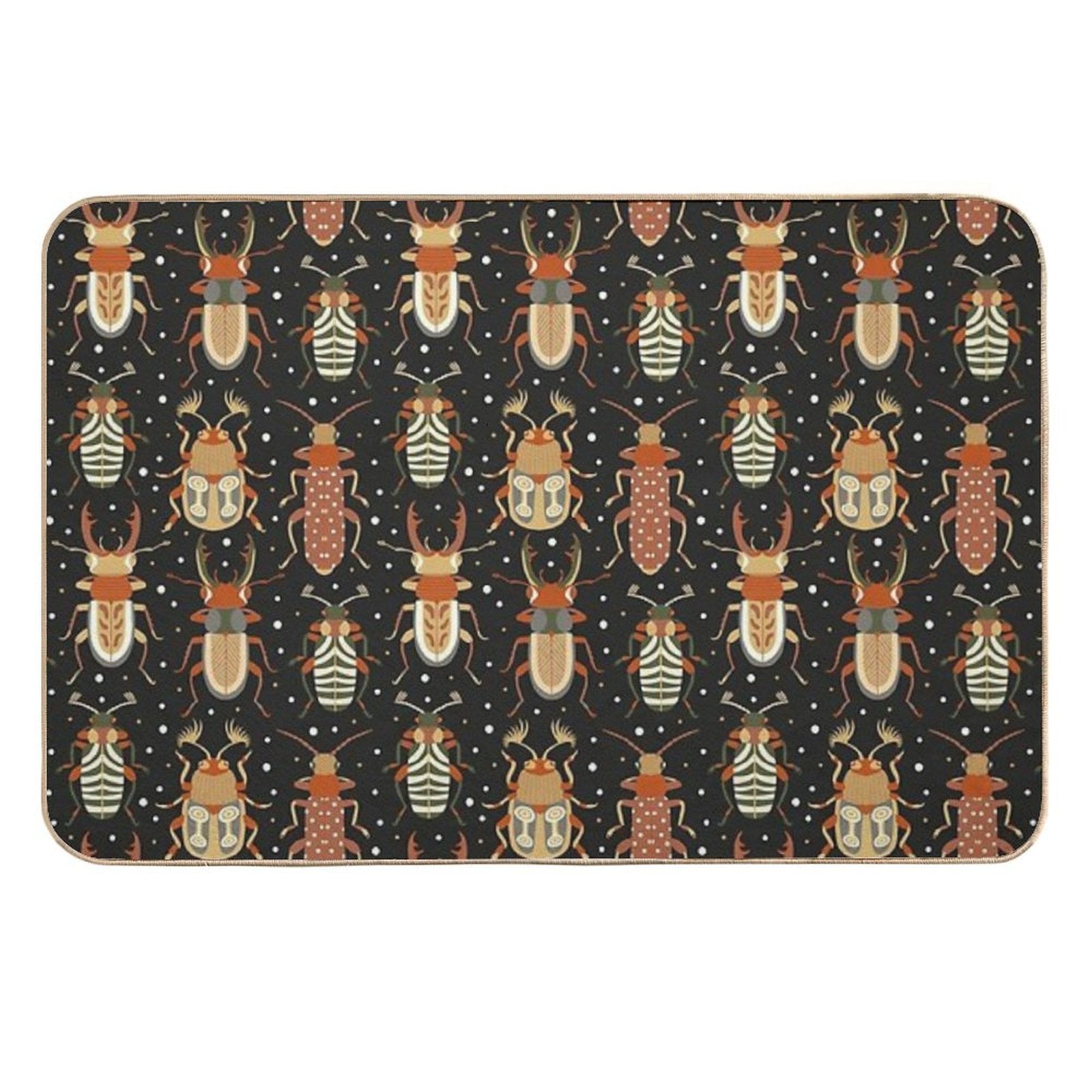 Retro Bugs Durable Bath Mat