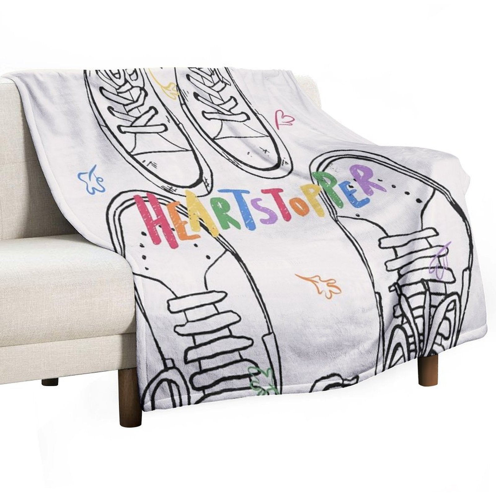 Heartstopper, Nick And Charlie Shoes Shrink-resistant Throw Blanket