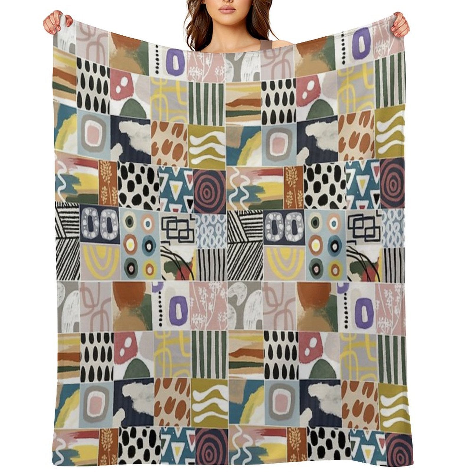 AFRICA, - Colorful Patches Quick-dry Throw Blanket