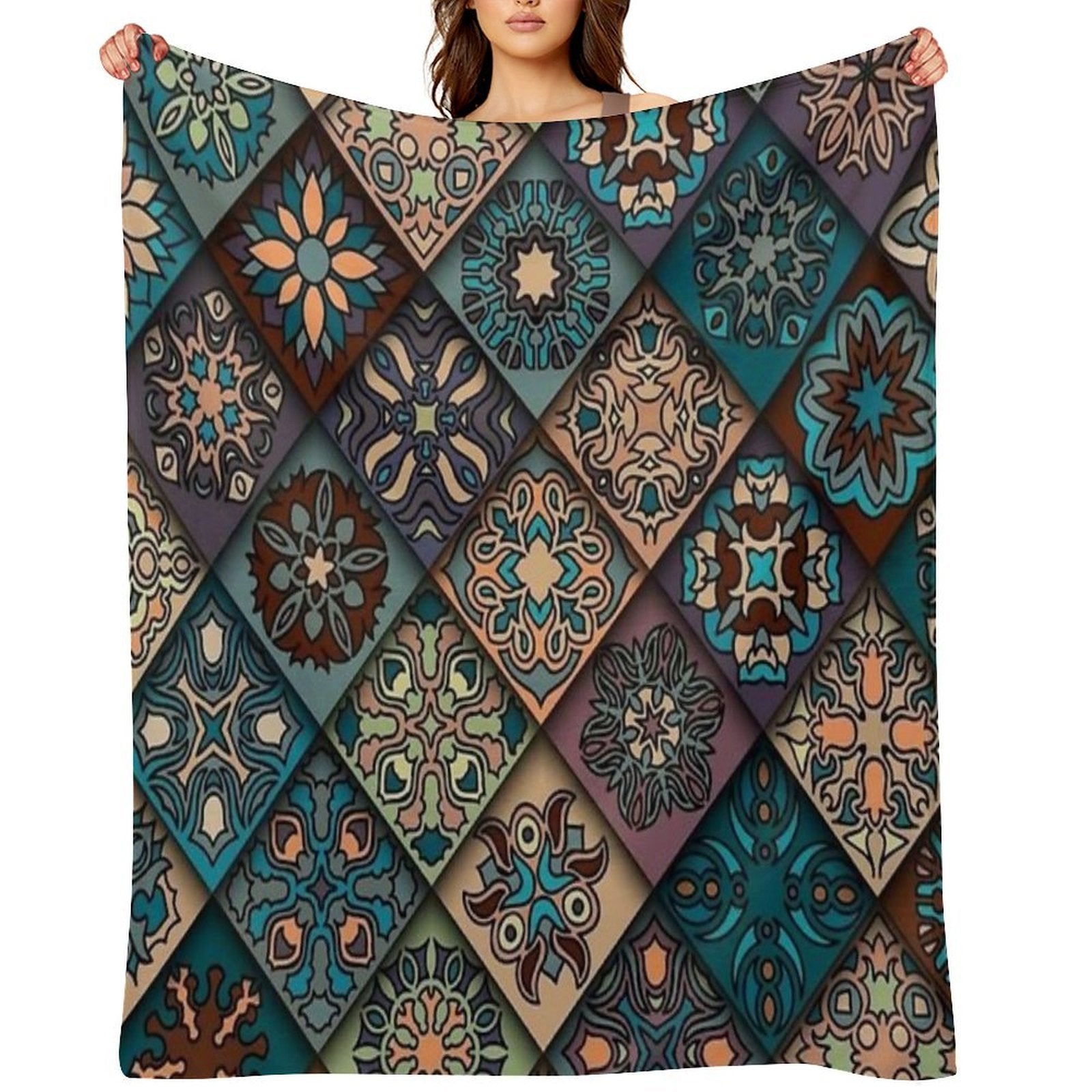 Abstract Style Velvety-soft Throw Blanket