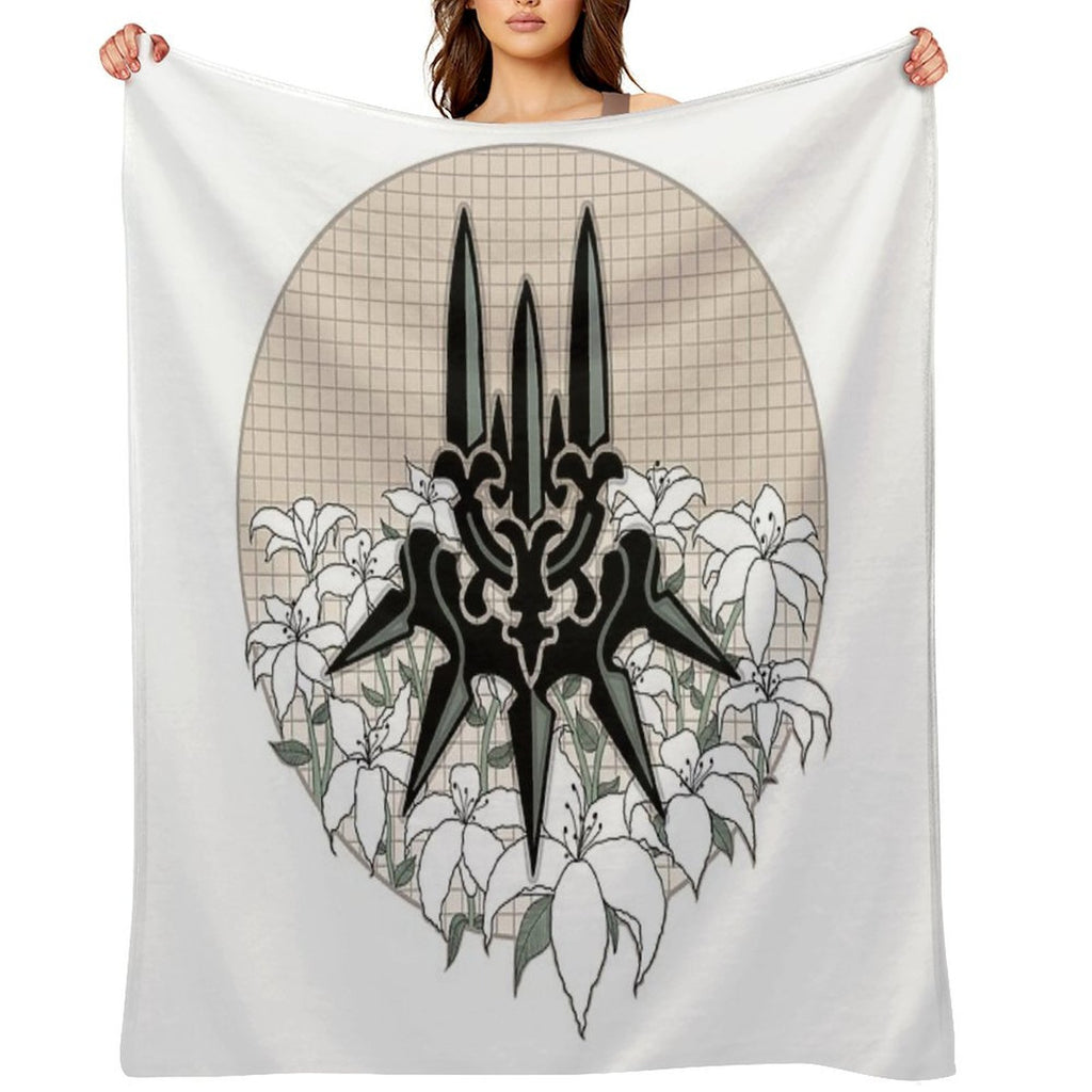 Yorha with Lunar Tears Shrink-resistant Throw Blanket