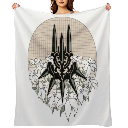 Yorha with Lunar Tears Shrink-resistant Throw Blanket